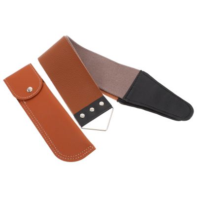 WRITWAA Dual Side Strop Belt - Portable Barber Razor Strop Sharpener for Straight Razor Shaving, Reusable Sharpening Strap with Storage Bag