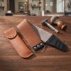 Kisangel Shaving Razor Strop, Double Sided PU Leather Sharpening Strap for Barber Straight Razor, Manual Barber Tools Sharpening Belt with Pouch view 4