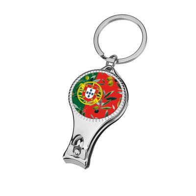 Portugal Flag Portuguese Olives Nail Clippers for Men Women Bottle Opener Keychain