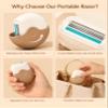 Portable Women's Razor with Smart Rotating Shield, 3-Layer Blades 2pcs view 3