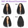 QUANDIAN 30 Inch Deep Wave Glueless Wigs Human Hair Pre Plucked Pre Cut 7x5 HD Lace Deep Wave Lace Front Wigs Human Hair 210% Density Upgraded No Glue Drawstring Curly Lace Front Wig for Women view 3