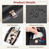 Travel Makeup Bag for Women, Large Capacity Cosmetic Organizer, Multi Layer Toiletry Bag with Handle, Waterproof PU Leather Portable Zippered Makeup Case, Standing Brush Holder view 3