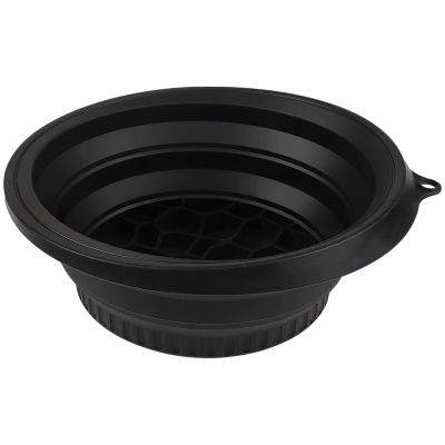 Face Ice Bath Bowl, Black Silicone Foldable Basin with Built-in Ice Tray, Ice-Compress Face Basin, 9.1 x 10.4 in / 23.2 x 26.4 cm, Cold Therapy Facial Bowl, for Pore Tightening, Washing Face
