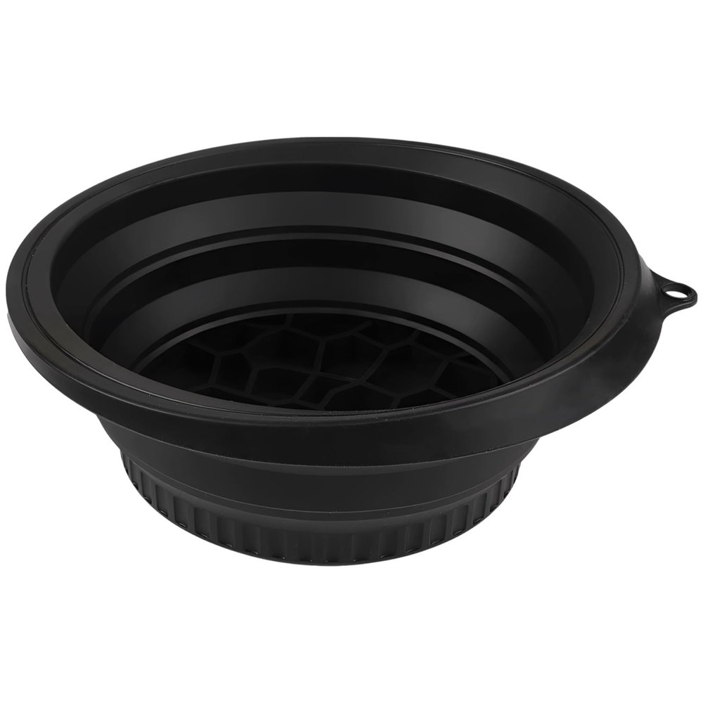Face Ice Bath Bowl, Black Silicone Foldable Basin with Built-in Ice Tray, Ice-Compress Face Basin, 9.1 x 10.4 in / 23.2 x 26.4 cm, Cold Therapy Facial Bowl, for Pore Tightening, Washing Face