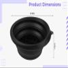 Face Ice Bath Bowl, Black Silicone Foldable Basin with Built-in Ice Tray, Ice-Compress Face Basin, 9.1 x 10.4 in / 23.2 x 26.4 cm, Cold Therapy Facial Bowl, for Pore Tightening, Washing Face view 2