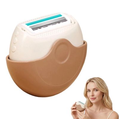 2026 Upgraded Portable 3-Layer Hair Shaver with Rotating Cover, Compact Travel Razor for Women, Triple Blade Smooth Shaving with Moisture Strip for Bikini, Legs, Body, Mini Pocket Size (1Set)