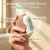 2026 Upgraded Portable 3-Layer Hair Shaver with Rotating Cover, Compact Travel Razor for Women, Triple Blade Smooth Shaving with Moisture Strip for Bikini, Legs, Body, Mini Pocket Size (1Set) view 3