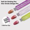 DIY Nail Art 5-Dots Dotting Tool, Flower Design 1.8mm Tip, Rhinestones Pickers Manicure Drawing Pen (yellow) view 3