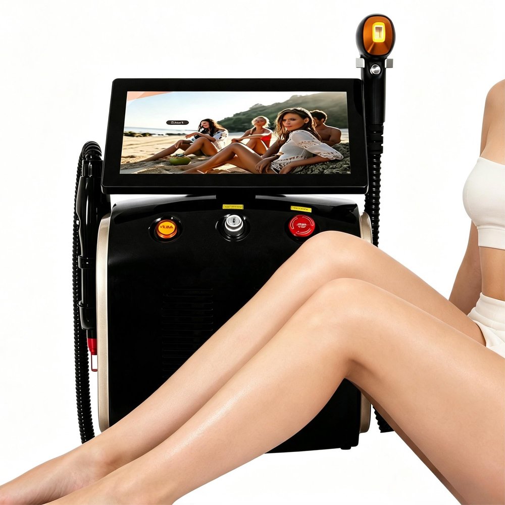 2 in 1 Hair Removal Machine for Whole Body Hair Reduction 755/808/1064nm