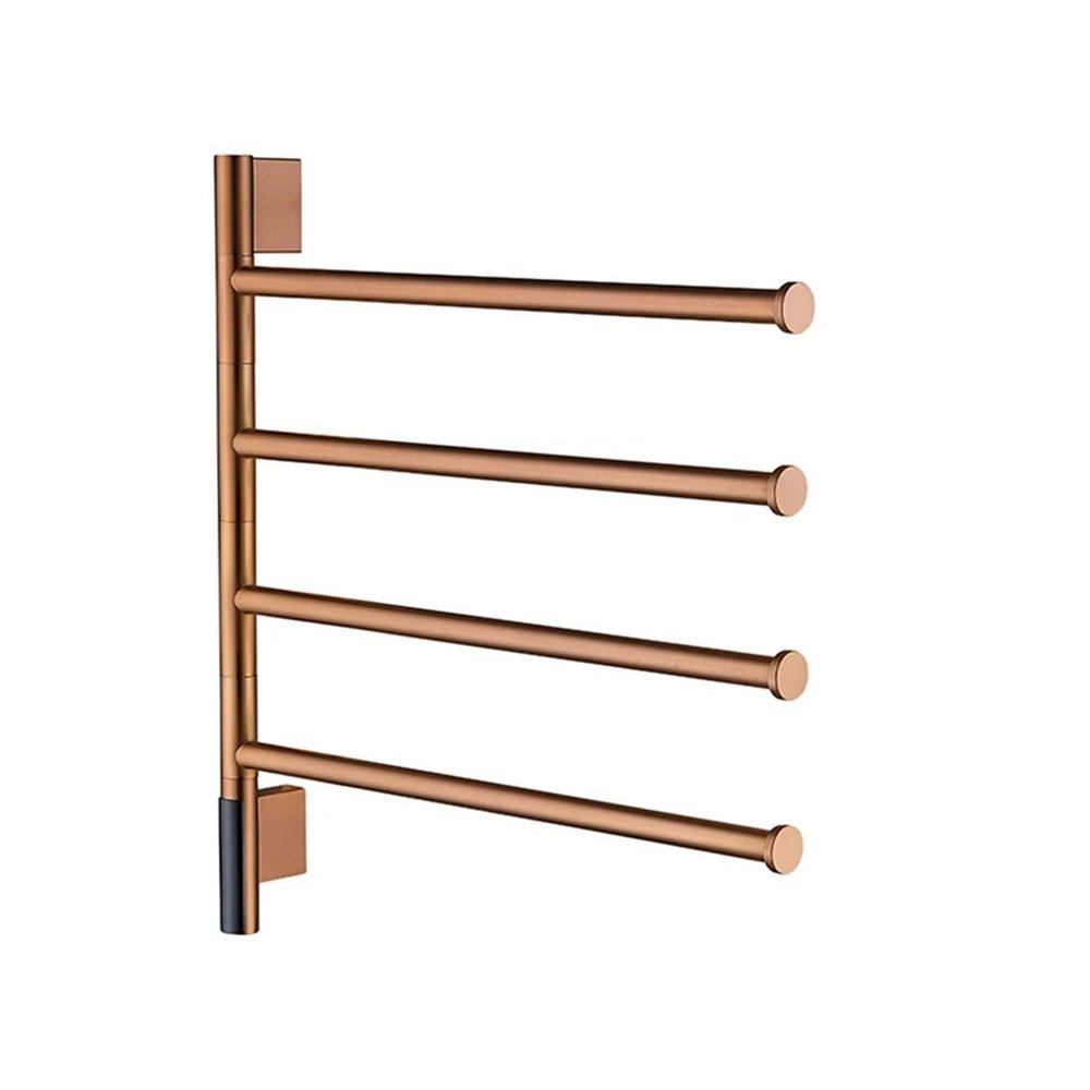 304 SS Electric Towel Warmer IPX4 Waterproof Wall(BRUSHED GOLD_58X48.5CM_AU)