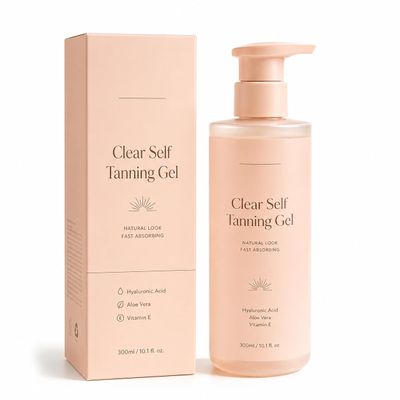 Clear Self Tanning Gel for Face & Body, Lightweight Hydrating Formula, Sunless Tanning Gel, Quick-Drying, Streak-Free, Suitable for All Skin Types (1, 1)