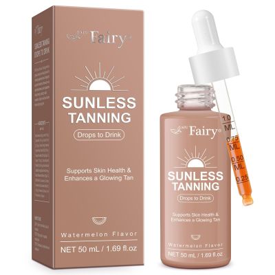 Tanning Drops to Drink for Face & Body - Natural Sunless Tanning Drops with Enhancing Your Natural Skin Tone, for All Skin Types - 1.69 Oz