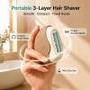 2PCS-Portable 3-Layer Hair Shaver with Rotating Cover, Razor for Women view 2