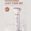 4 in 1 Electric Shaver for Women with 4 Replaceable Blades Painless Hair Removal Kit for Face Eyebrow Nose Leg Arm Body Cordless USB Rechargeable Shaving Machine 1.0x6.5x2.0 in view 4