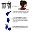 Aramox Ponytail Volume Insert Hair Side Comb with Elastic Band Plastic 6.5 X 8.5 Cm for Women Creates Fuller Ponytails Fast for Parties Weddings Daily Styling (Coffee + black) view 4
