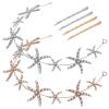 Veemoon 2pcs Shiny Rhinestone Sea Animal Shaped Headbands with 4 Hair Pins Bridal Headpiece for Women Party and Wedding Accessories Not Easy to Fade Alloy Material view 1