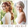 Veemoon 2pcs Shiny Rhinestone Sea Animal Shaped Headbands with 4 Hair Pins Bridal Headpiece for Women Party and Wedding Accessories Not Easy to Fade Alloy Material view 3