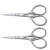 Toddmomy 2pcs Mustache & Beard Scissors Professional Men Facial Hair Grooming Shears - Stainless Steel Trimming Tool with Pointed Head for Women Eyebrow Eyelash view 1
