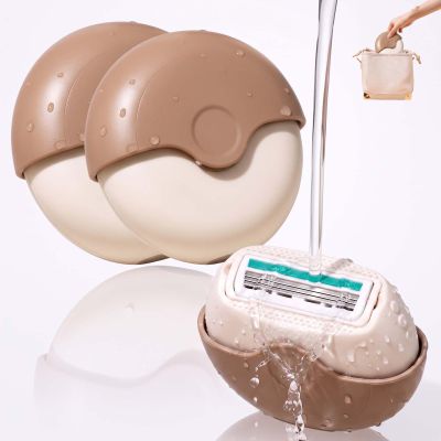 Portable 3-Layer Hair Shaver with Rotating Cover for Women,3-Tier Precision Shaving,Compact Travel Rotary Razor with Smooth Moisture StripWet & Dry Compact Razor for Legs,Underarms & Face (2PCS)