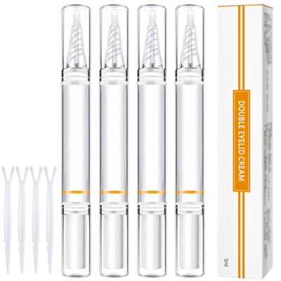 4Pcs Eyelid Lift Cream, Invisible Double Eyelid Glue, Long Lasting Liquid Glue for Hooded Eyes, Single & Inner Double Lids