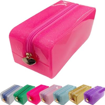 Large Capacity Waterproof Jelly Toiletry Bag (Fuchsia,S)