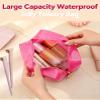 Large Capacity Waterproof Jelly Toiletry Bag (Fuchsia,S) view 2