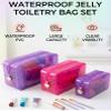 Large Capacity Waterproof Jelly Toiletry Bag (Fuchsia,S) view 3