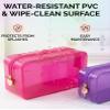 Large Capacity Waterproof Jelly Toiletry Bag (Fuchsia,S) view 4