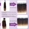 Micro Pre Looped Crochet Human Hair 20 Inch Burmese Curly Feather Invisible Human Crochet Hair Bundle Pre Separated Knotless Ombre Honey Blonde Corchet Human Hair Extensions for Braiding 50G view 4