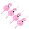 HOLIDYOYO 4pcs Flamingo Bath Exfoliating Scrubber Balls for Soft and Gentle Pe Material Cute Cartoon Design for Bath Time at Home view 1