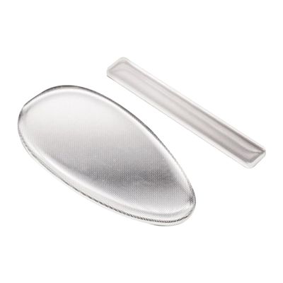 Luxshiny 2pcs Glass Foot Callus Remover Tools for Feet Silver Pedicure Tools with Oval and Long Shape Designed to Remove Dead Skin