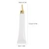 Toddmomy 10pcs Refillable Eye Cream Squeeze Tubes 0.7oz Plastic Cosmetic Travel Bottles with Pointed Tip and Silver Lid for Gels and Creams, Leak-proof and Freshness Preserving Containers view 2