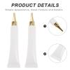 Toddmomy 10pcs Refillable Eye Cream Squeeze Tubes 0.7oz Plastic Cosmetic Travel Bottles with Pointed Tip and Silver Lid for Gels and Creams, Leak-proof and Freshness Preserving Containers view 3