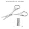 Glomora Nose Hair Scissors Stainless Steel, Rounded Tip Trimming Scissors for Eyebrows Beard Mustache (MJ-WB010) view 3