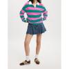 Striped Collared Long Sleeve Shirts for Women Loose Fit Casual Fall Daily view 3