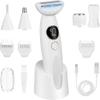 NIUGQXPX Sekoda Bikini Trimmer for Women Lady Electric Razor Shaver Replaceable - Waterproof Facial & Pubic Hair Trimmer with USB Charge Dock (White) view 1