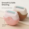 Portable Razor for Women, 3-Blade Mini Shaver with Rotating Cover, Compact Travel Bikini Trimmer for Underarm Leg Face, Wet Dry Use, Lightweight, 1 Pack (Pink) view 3