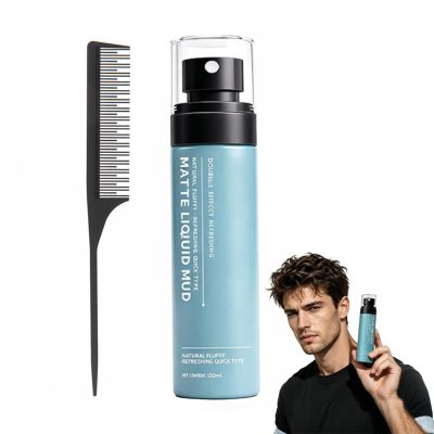 GosBio Men's Quick-Dry Matte Styling Mud Spray, Extra Strong Hold, Hair Styling Spray for Natural Texture & Matte Finish, Sea Salt Infused, Refreshing & Non-Greasy - 150ml