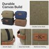 CFuniq Personalized Toiletry Bag for Men, Custom Engraved Canvas Travel Bag with Leather Patch, Travel Shaving Kit Organizer, Groomsmen Gift for Him (Green) view 3