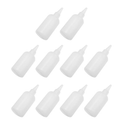 Mikikit 20 Pcs Translucent Plastic Dispensing Bottles 100ml for Pigment