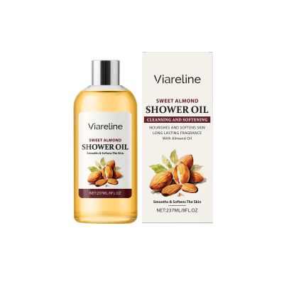 Viareline Sweet Almond Shower Oil Cleansing and Softening 237ml