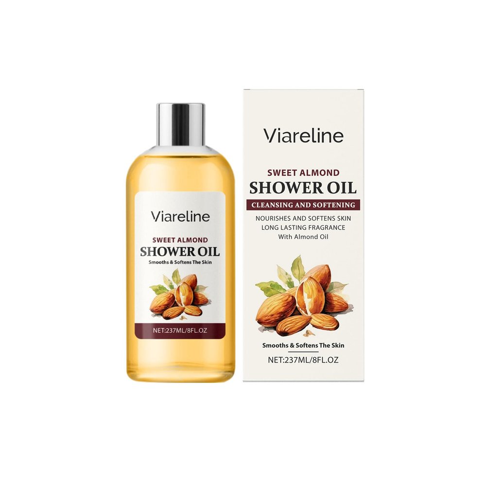 Viareline Sweet Almond Shower Oil Cleansing and Softening 237ml