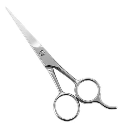 Lurrose Mustache Scissors Straight for Men women: Stainless Steel Beard Scissors, Rounded Tip, Easy to Use, 12.5 Cm for Men's Mustache & Beard Grooming