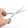 Lurrose Mustache Scissors Straight for Men women: Stainless Steel Beard Scissors, Rounded Tip, Easy to Use, 12.5 Cm for Men's Mustache & Beard Grooming view 3