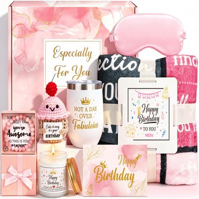 Oralaqua Birthday Gifts for Women, Happy Birthday Gifts Basket for Woman