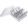 Wedhapy Blade Holder Clipper Guard Holder, 8 Grids Plastic Clear Blade with Lid, Waterproof Washable Reusable Storage Case Rack for Barbershop Beauty Shop Home view 1