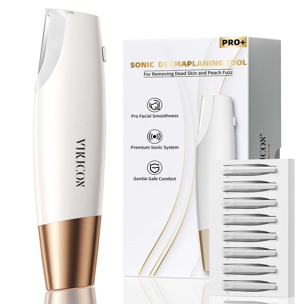 Sonic Dermaplane Razor for Women Face, Dermaplaning Tool for Smooth Skin