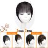EREE HAIR 6" Human Hair Bangs Hairpiece with Headband for Women,Light Brown view 4