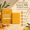 Kaoli Soap, Turmeric Cleansing Bar for Face and Body, Skincare Soap with Vitamin C, Shea Butter and Plant Oils, 100g view 2