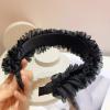ONMYJFD Headband Pleated Netting Braid Wide Edge Bract Hair Clip Retro Decoration view 4